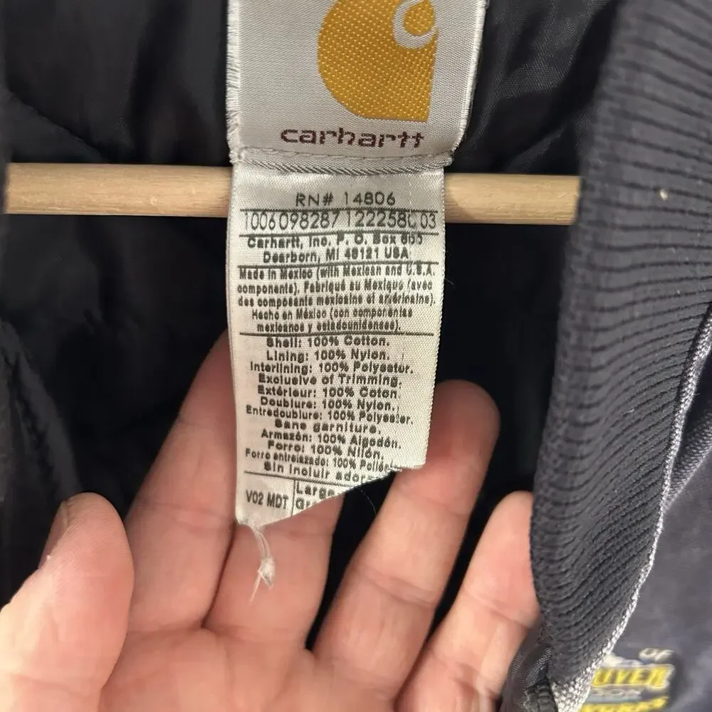 Vintage Faded Carhartt Quilted Artic Vest “Midnight Blue”